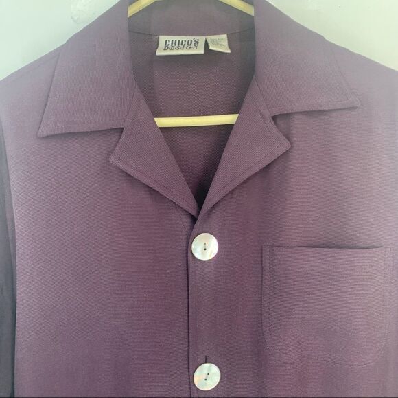 Chico’s  Design 100% Silk Button Front L/S Blouse - Picture 4 of 10